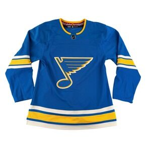 St. Louis Blues Adidas Alternate NHL Jersey Blue Size 50 With Fighting Strap